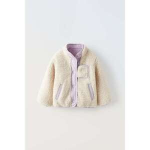 REVERSIBLE NYLON FAUX SHEARLING JACKET